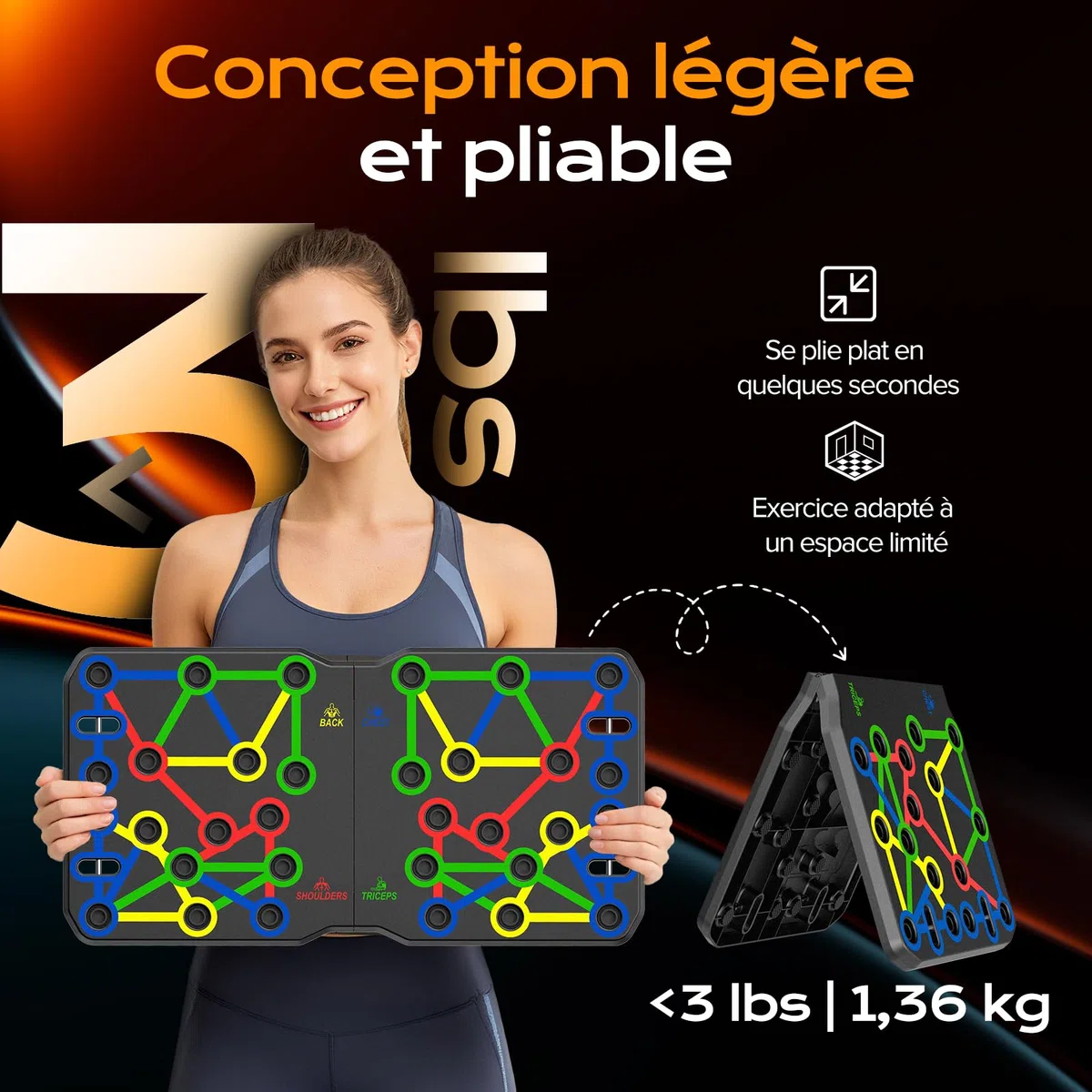 AERLANG planche a pompe,musculation sport maison musculation homme,push up board,extra grand 30-en-1,ensemble de planches push-up