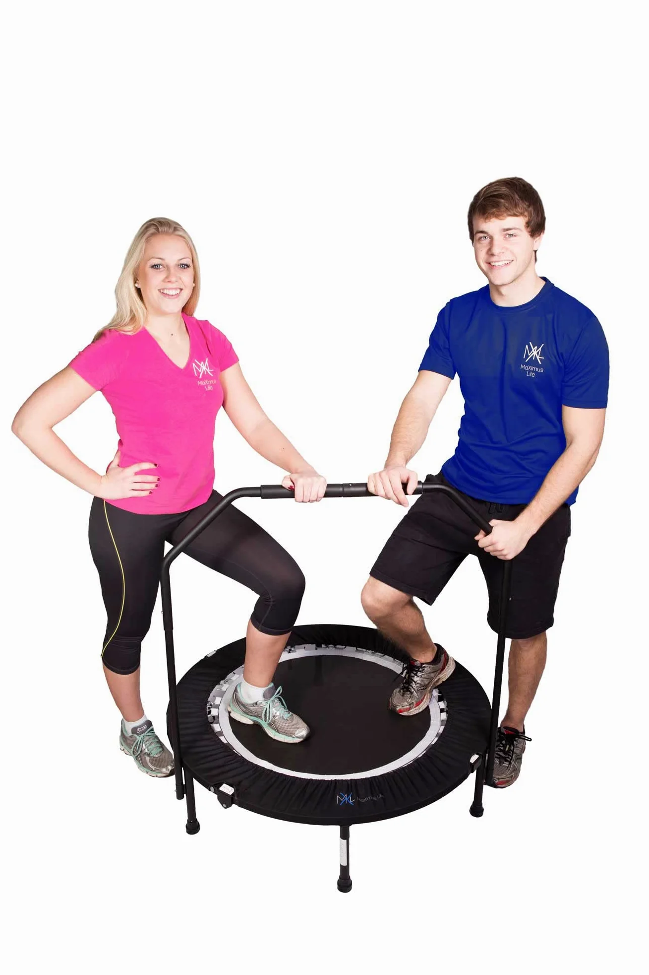 Maximus Pro Trampoline d’Exercices Pliable avec Poignée | Voté Tapis de Saut d’Intérieur Adultes N° 1 | la Meilleur Qualité Gym Fitness / Perte de Poids | avec Sac Transport, Bandes Élastiques et DVD