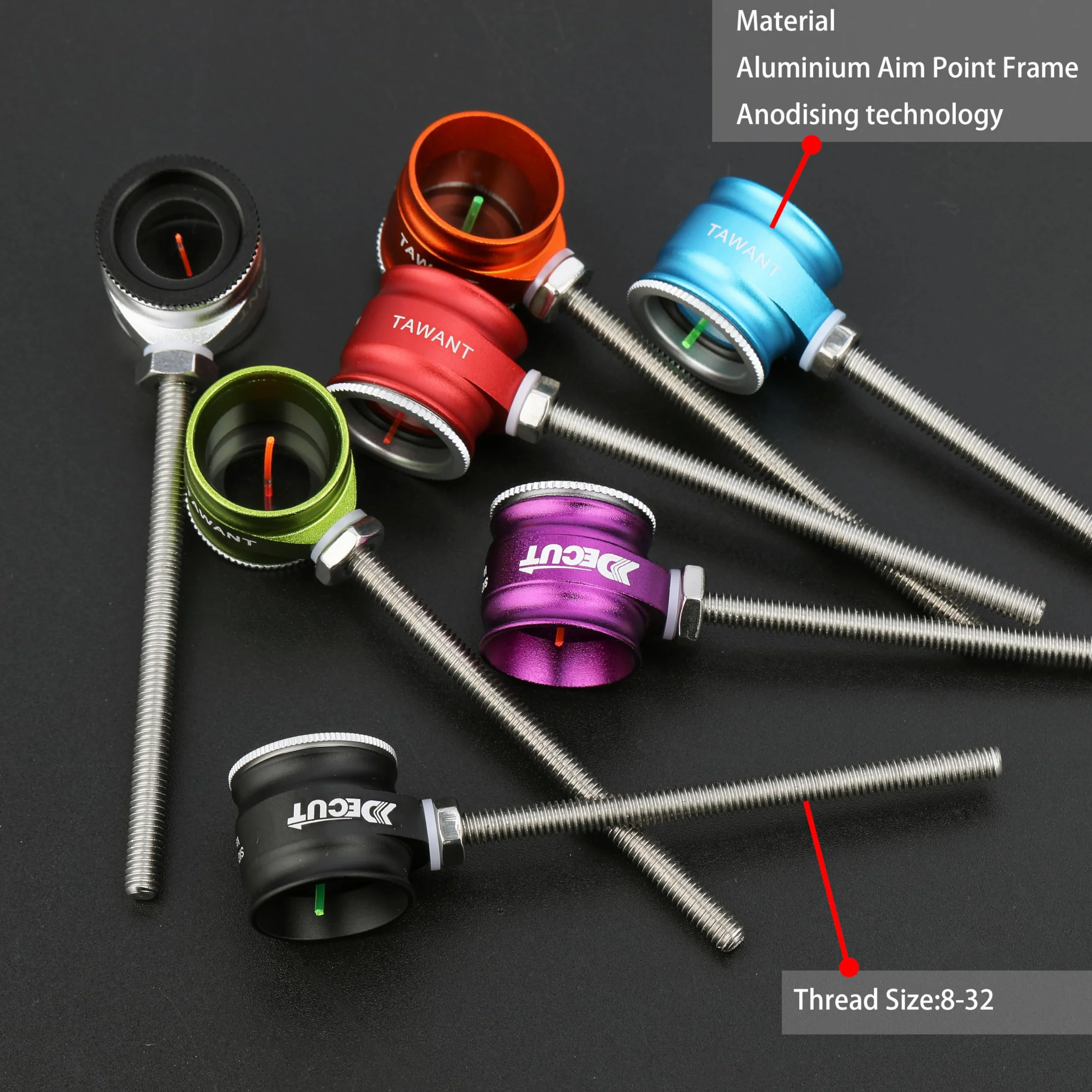 Tir à l'arc TAWANT Visières d'arc Classique Scope Pin Bow Sight Base Fibre Optique Viseurs d'arc recourbé Point de visée pour la Chasse à l'arc