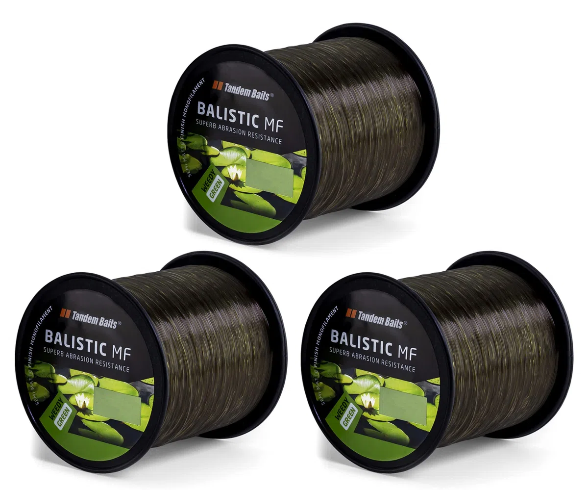 Tandem Baits Balistic MF Fil de Pêche Carpe Nylon Matériel de Pêche Ultra Résistant 450-1200 m Zone Dense Camouflage