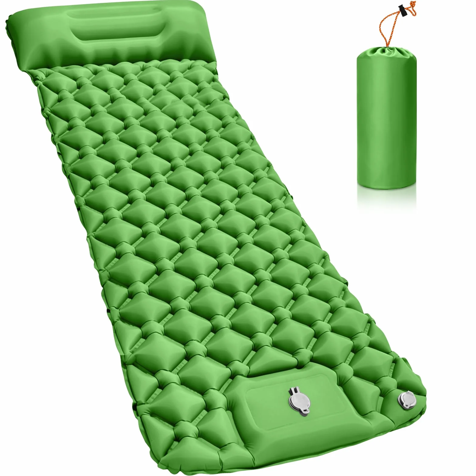 Matelas de Camping Autogonflant Ultraléger, avec Oreiller et Pompe à Pied Intégrée, Imperméable Antidérapant Compact Pliable Matelas Pneumatique, Idéal pour Randonnée, Festival et Voyages