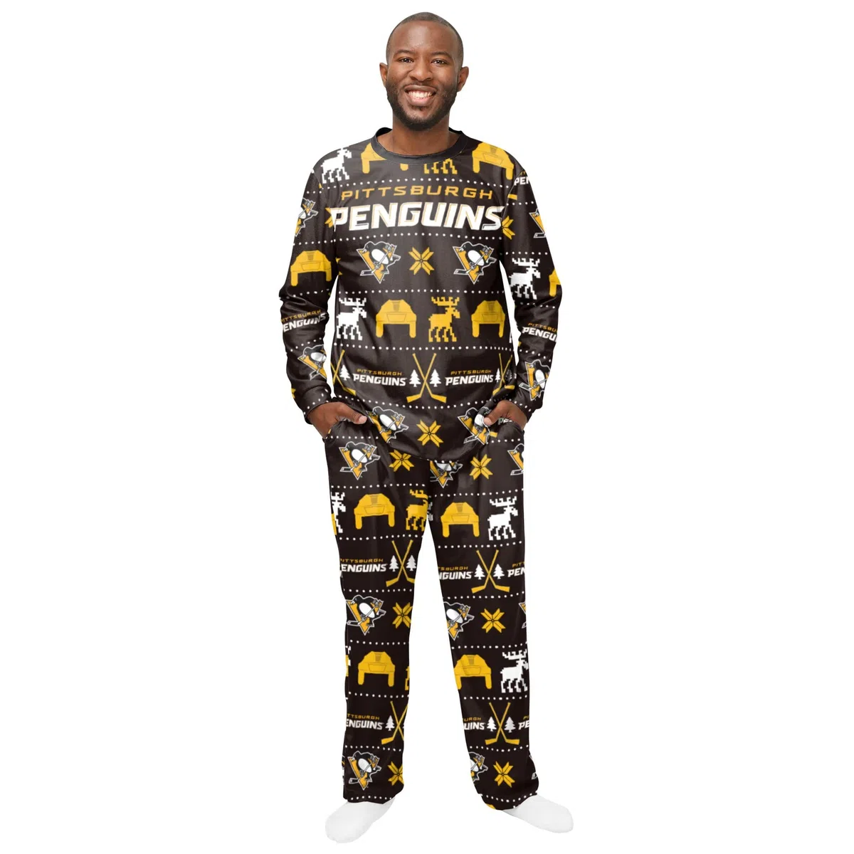 FOCO NHL Winter Xmas Pyjama Longsleeve Pantalons Set