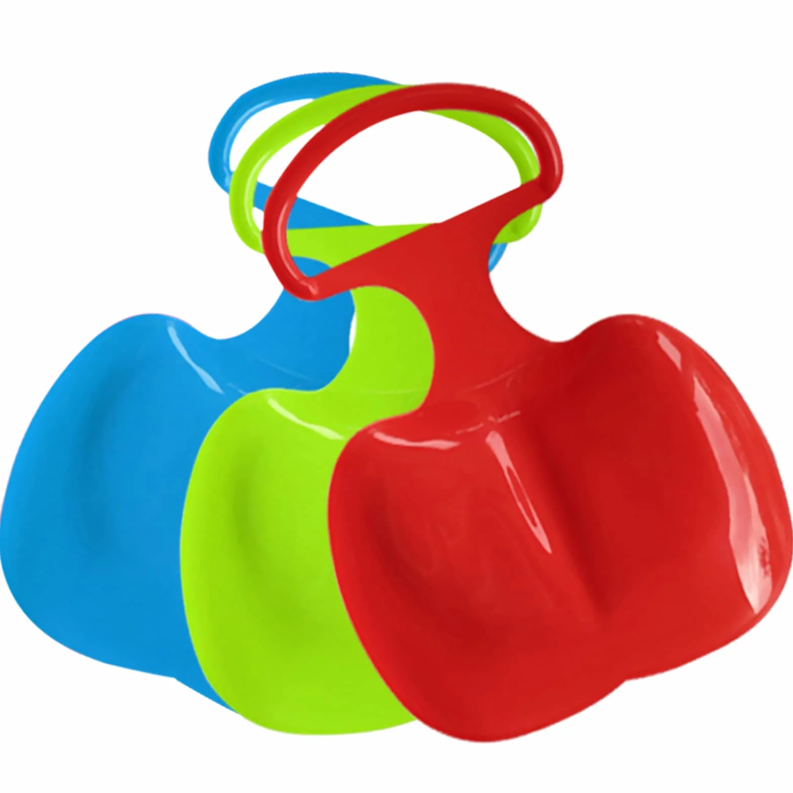 3 pièces traîneau pour Enfants traîneau, traîneau Universel adapté à la Luge Unisexe également adapté aux Enfants et aux Adultes comme Jouet de Traction d'hiver rouge, bleue et verte M