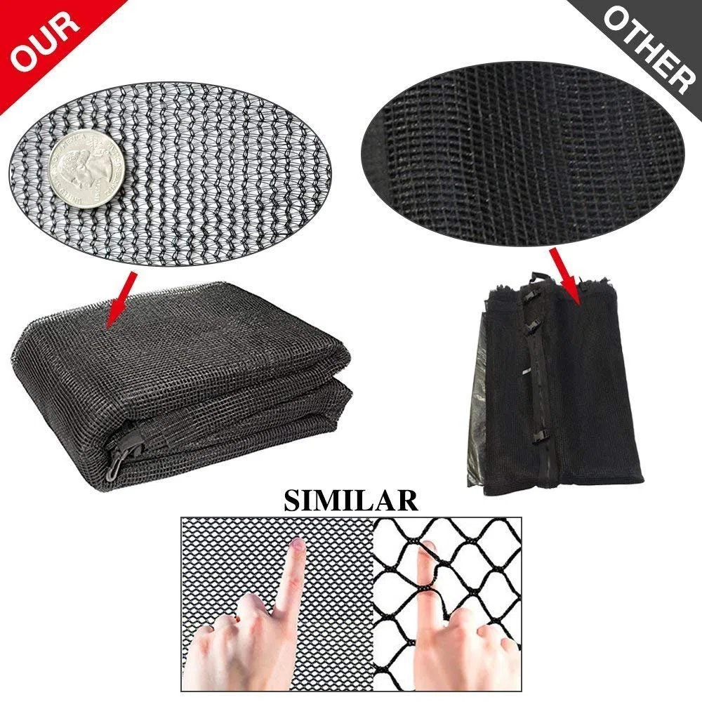 Coussin de Protection de Trampoline + Filet de Remplacement pour Trampoline Filet de Sécurité, Coussin de SÉcuritÉ de Remplacement, Ø 244 305 366 427 cm Trampoline 6/8 Poteaux Filet Protection Bordure