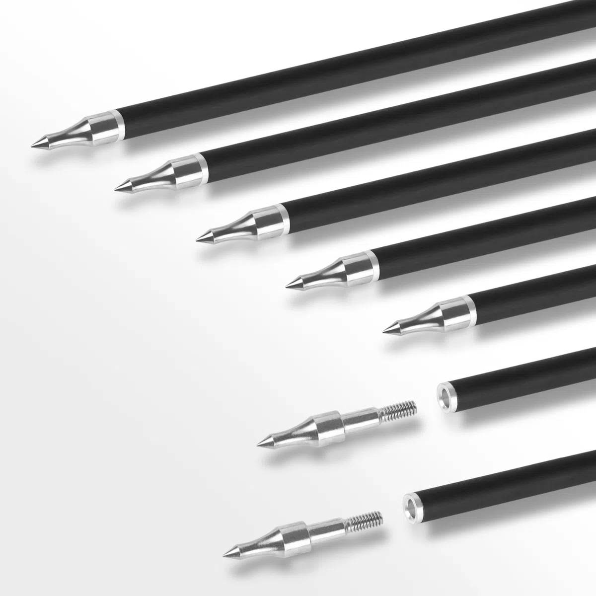 14 Pièces Flèches de Tir à l'arc,Spine 500 Flèche en Carbone de Chasse pour arcs, Arcs Classiques, Arcs Longs et arcs Traditionnels, Tir sur Cible en Extérieur