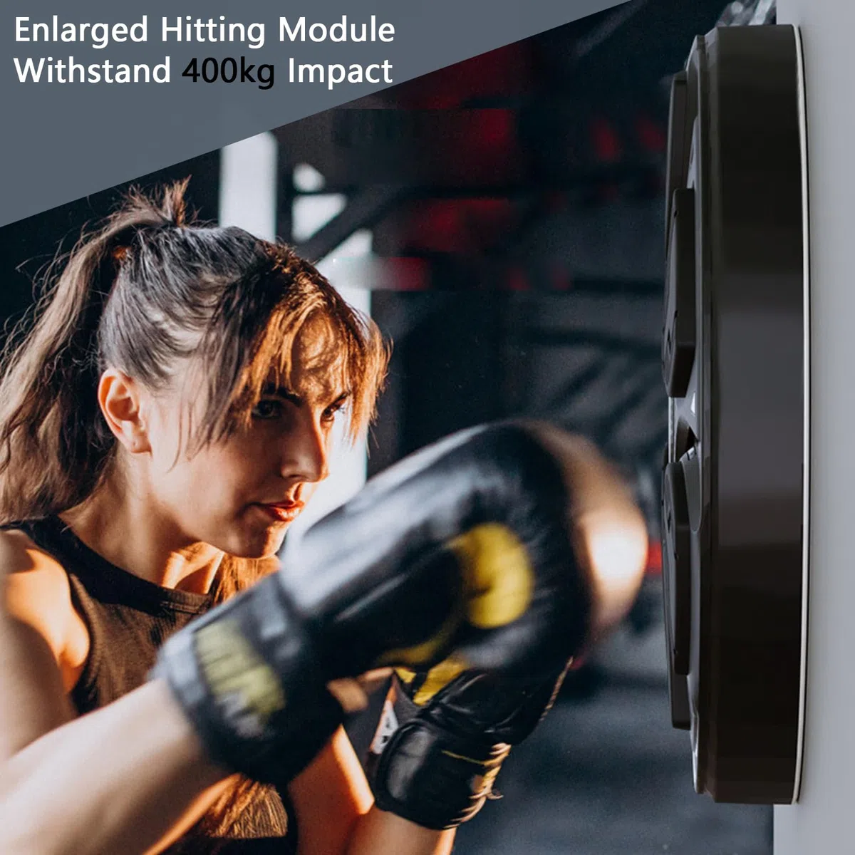 Music Boxing Machine, Boxe Mural Musique Intelligente Bluetooth, Machine de Boxe Musicale, Articles D'entraînement Pour Boxe, Réaction Oculaire et Coordination pour Enfants et Adultes (avec gloves)