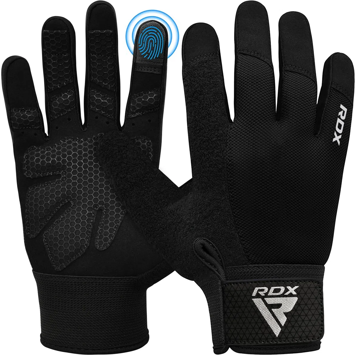RDX Gants De Musculation Gant Fitness Gymnastique Sport Anti-Dérapant, Protection Paume Adhérence Entrainement Halterophilie Rembourrée Antidérapant Respirant à Écran Tactile Équipement Gym à Domicile