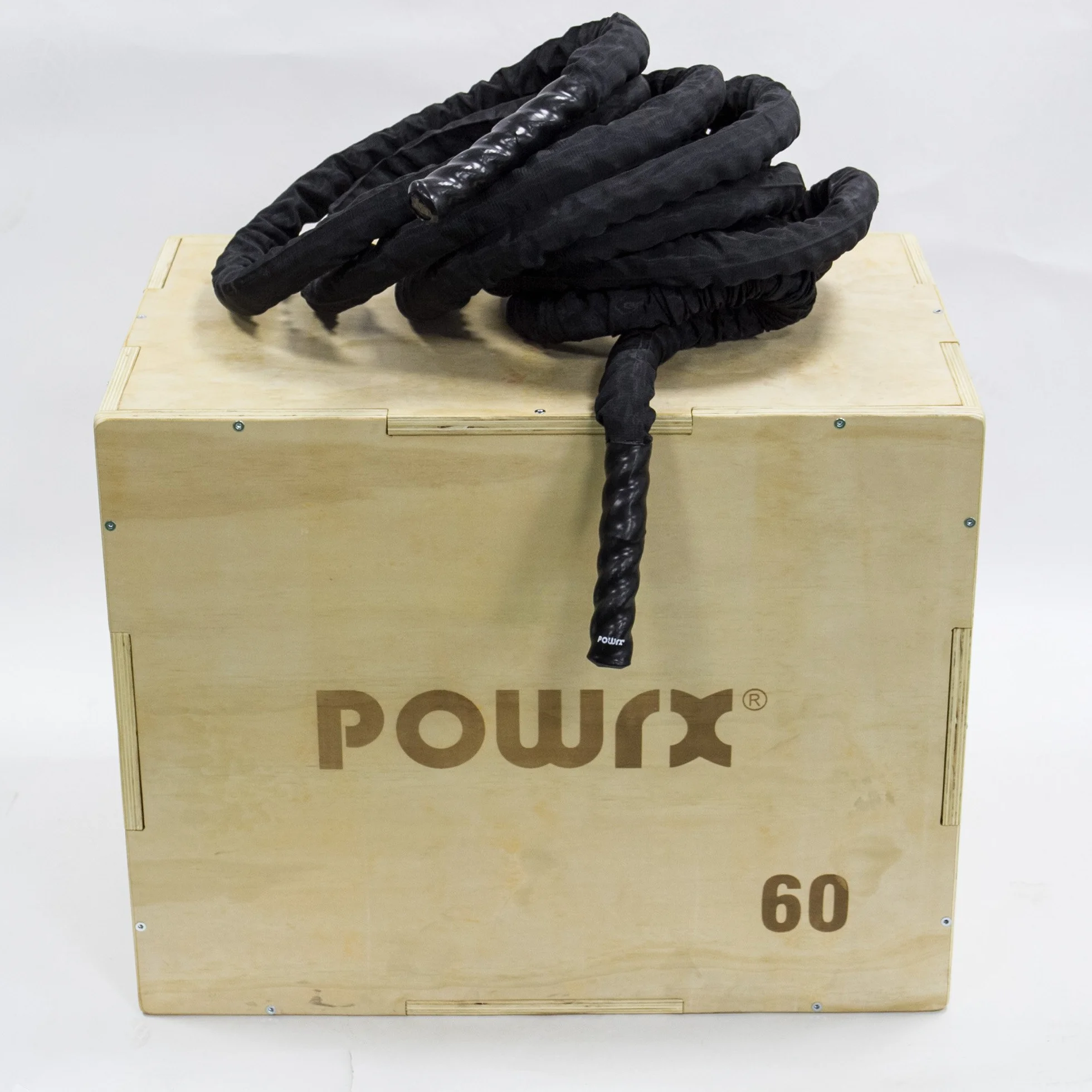 POWRX Corde d’entraînement avec housse - 38 ou 50 mm de diamètre - Pour fitness et musculation - Différentes longueurs, 38 mm, 9 m
