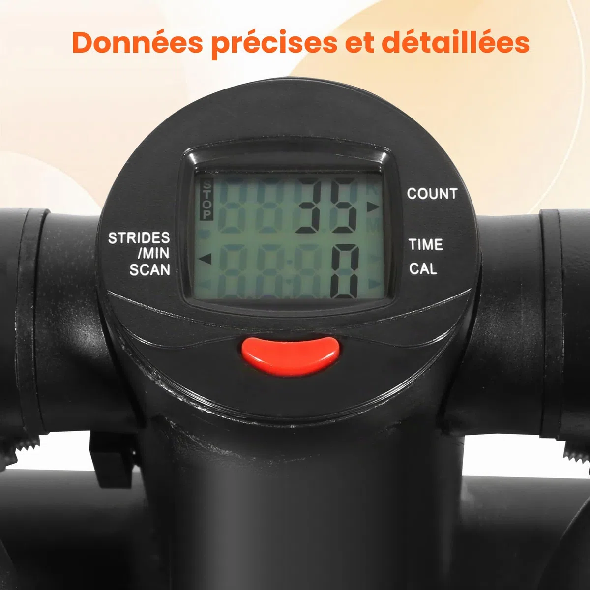 himaly Mini Stepper pour la Maison, Stepper Fitness pour Escaliers 100kg, Stair Stepper avec Bandes de Résistance, Appartement Stepper pour Les Jambes, Les Bras et Les Fessiers