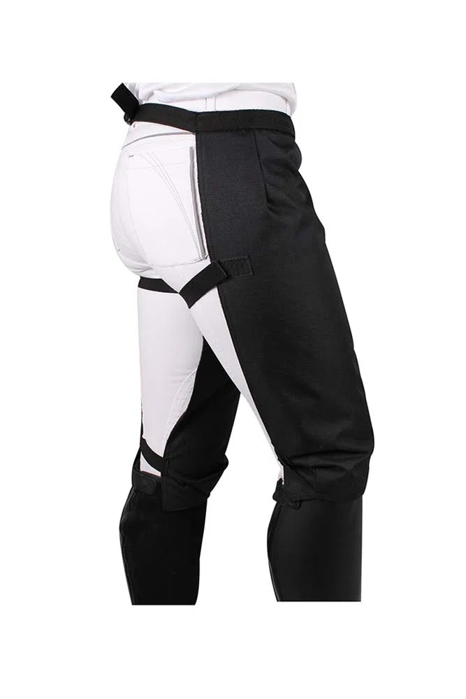 QHP Pantalon d'équitation pluie pantalon d'équitation Rainlegs jusqu'aux genoux Taille unique