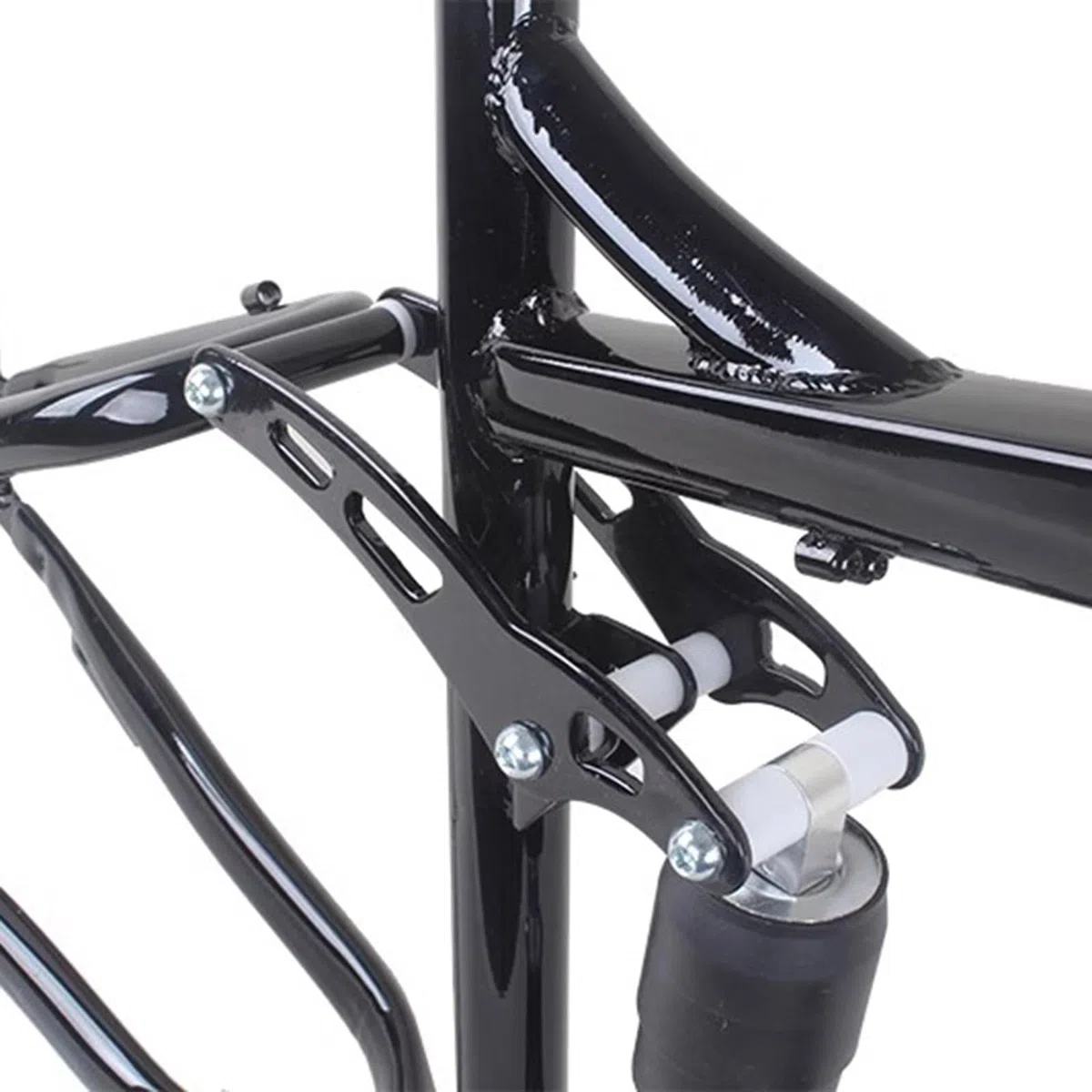 Cadre de VTT Suspendu 26 Pouces 17 Pouces, Freins à Disque, Suspension, Accessoires modifiés, Noir Brillant avec arrière