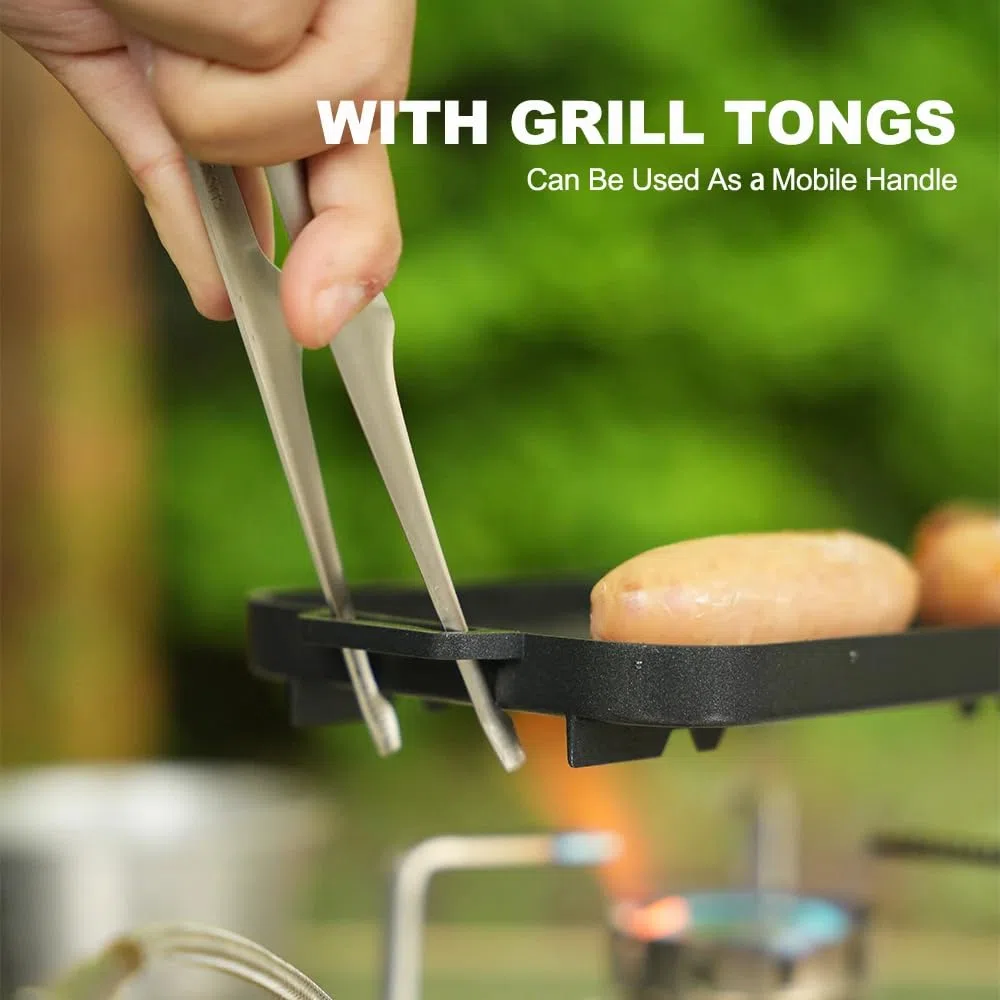Fire-Maple Sunflower Plaque de Grill Ensemble Mini Gril Compact en Alliage d’Aluminium avec Pinces en Acier Inoxydable - Kit de Chauffage Portable pour Utilisation Intérieure et Extérieure