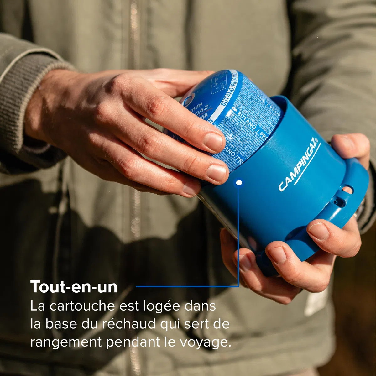 Campingaz 206 S Réchaud de camping, réchaud à gaz 1 brûleur pour le camping, les festivals ou les randonnées, Bleu