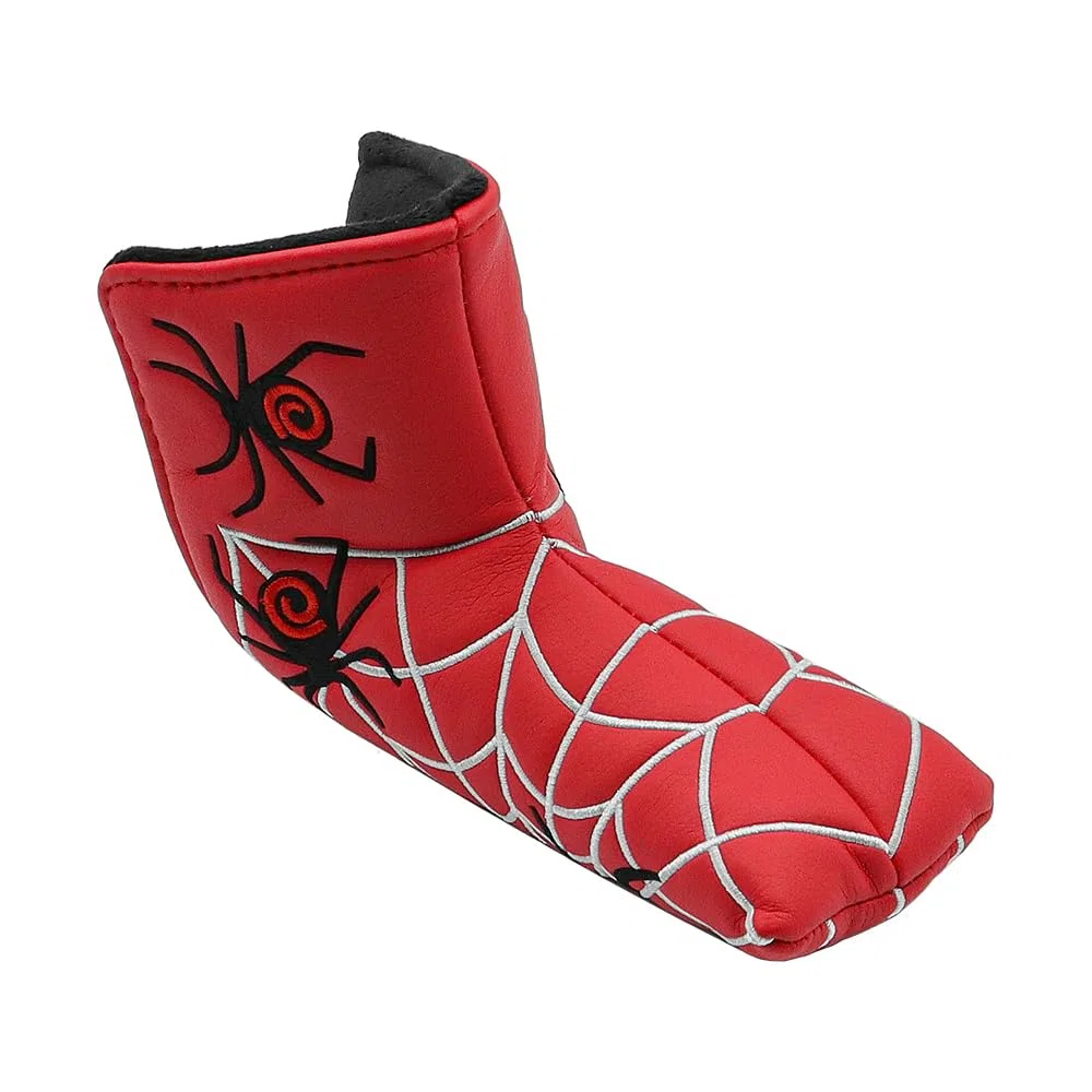 Namvo Mallet Putter Head Cover PU Golf Putter Head Cover Spider Web Golf Club Protecteur