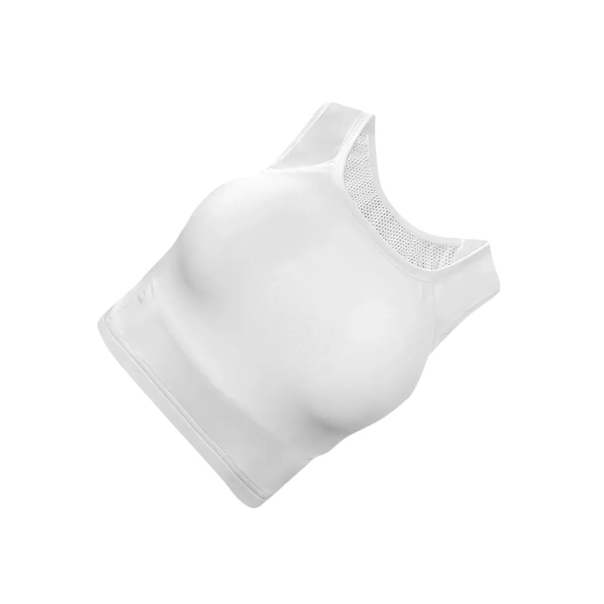 AMSLSIU thoracique de karaté pour femme, idéale pour la pratique du MMA et du taekwondo à domicile (taille L), Blanc, M