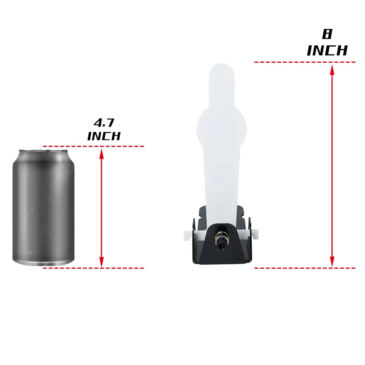 Atflbox Lot de 2 Réinitialisation de la Cible de tir en métal Cible d'entraînement pour Pistolet de Airsoft BB Guns pour extérieur et intérieur (Pop)