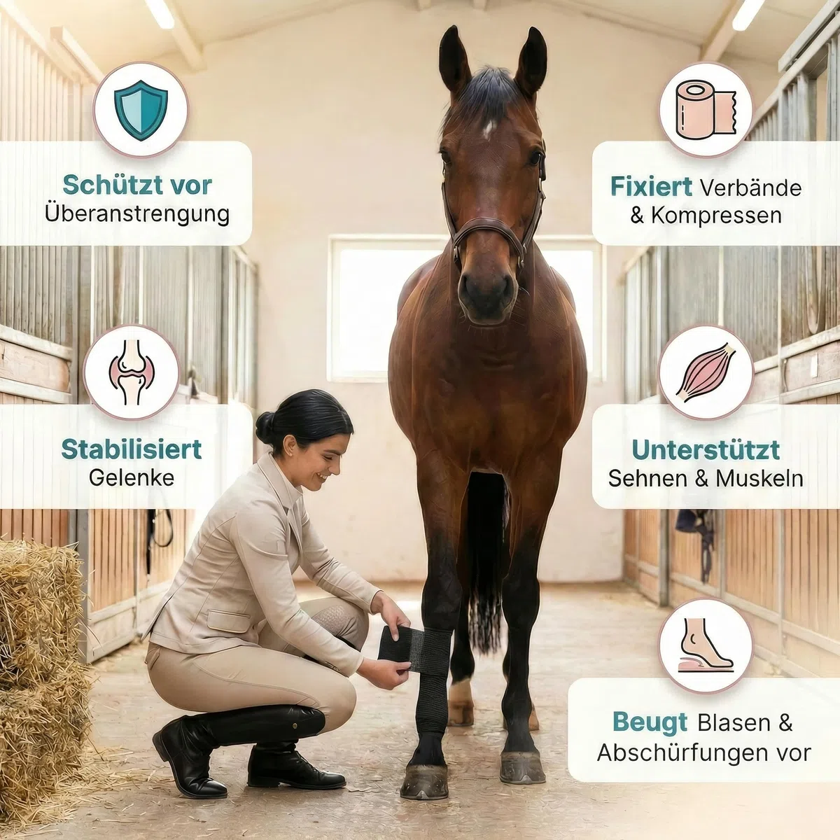 HUND IST KÖNIG Bandage adhésif bandage élastique 12 x 4,7 m - Bande adhésive adhésive pour homme et animal - Bandage de fixation - Bande adhésive autocollante - Bandages adhésifs