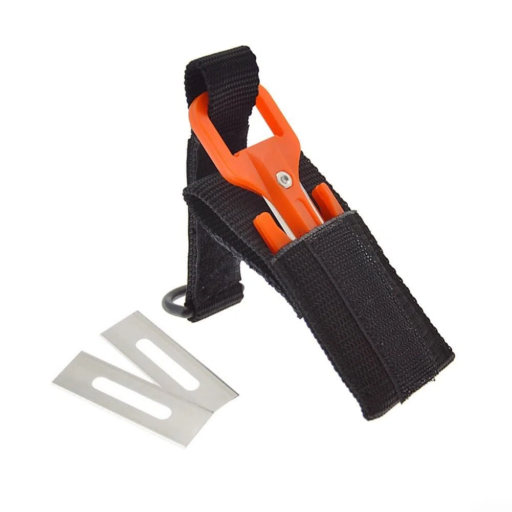 Lame spéciale de coupe pour plongée sous-marine, pointe émoussée, coupe-ligne, équipement de sécant pour une utilisation sous-marine (orange)
