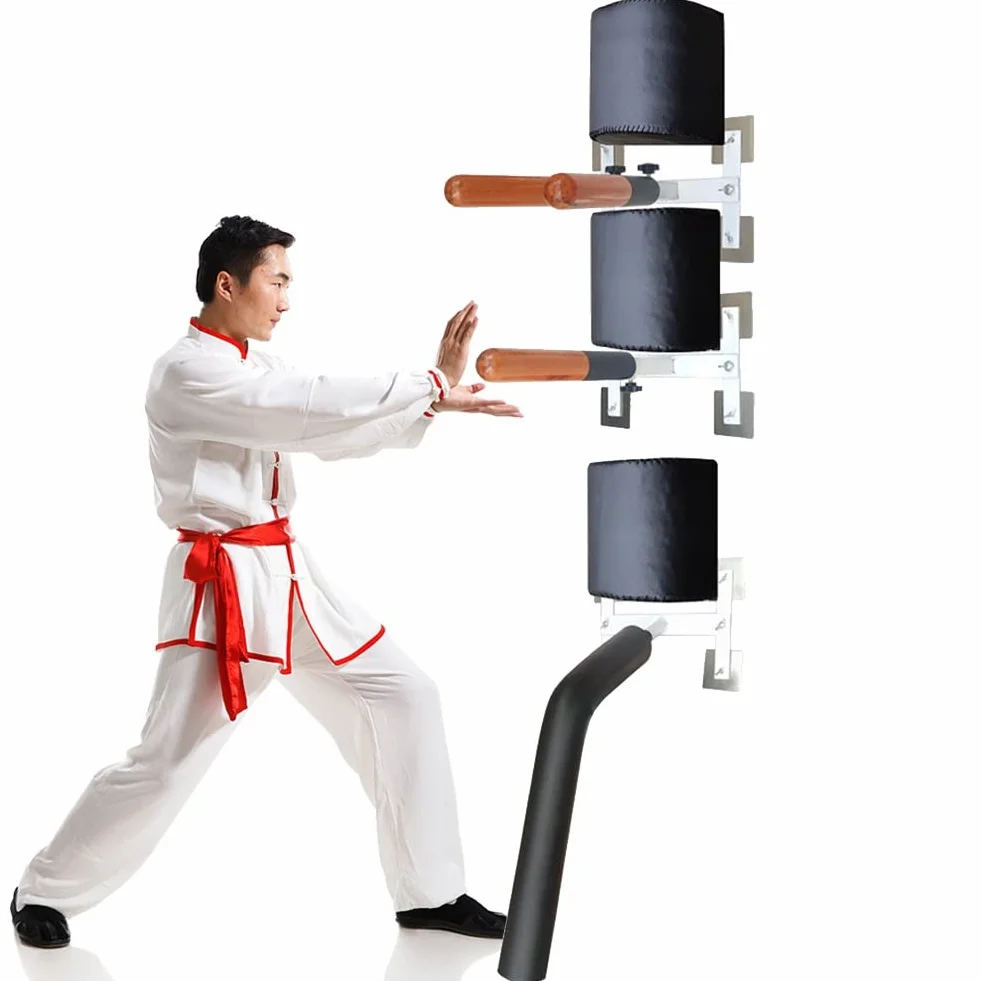 pour Le Wing Chun, Équipement D'entraînement Wing Chun, Cuir synthétique Rembourrage pour Mannequin en Bois Coussinet de Frappe Coussin de Boxe