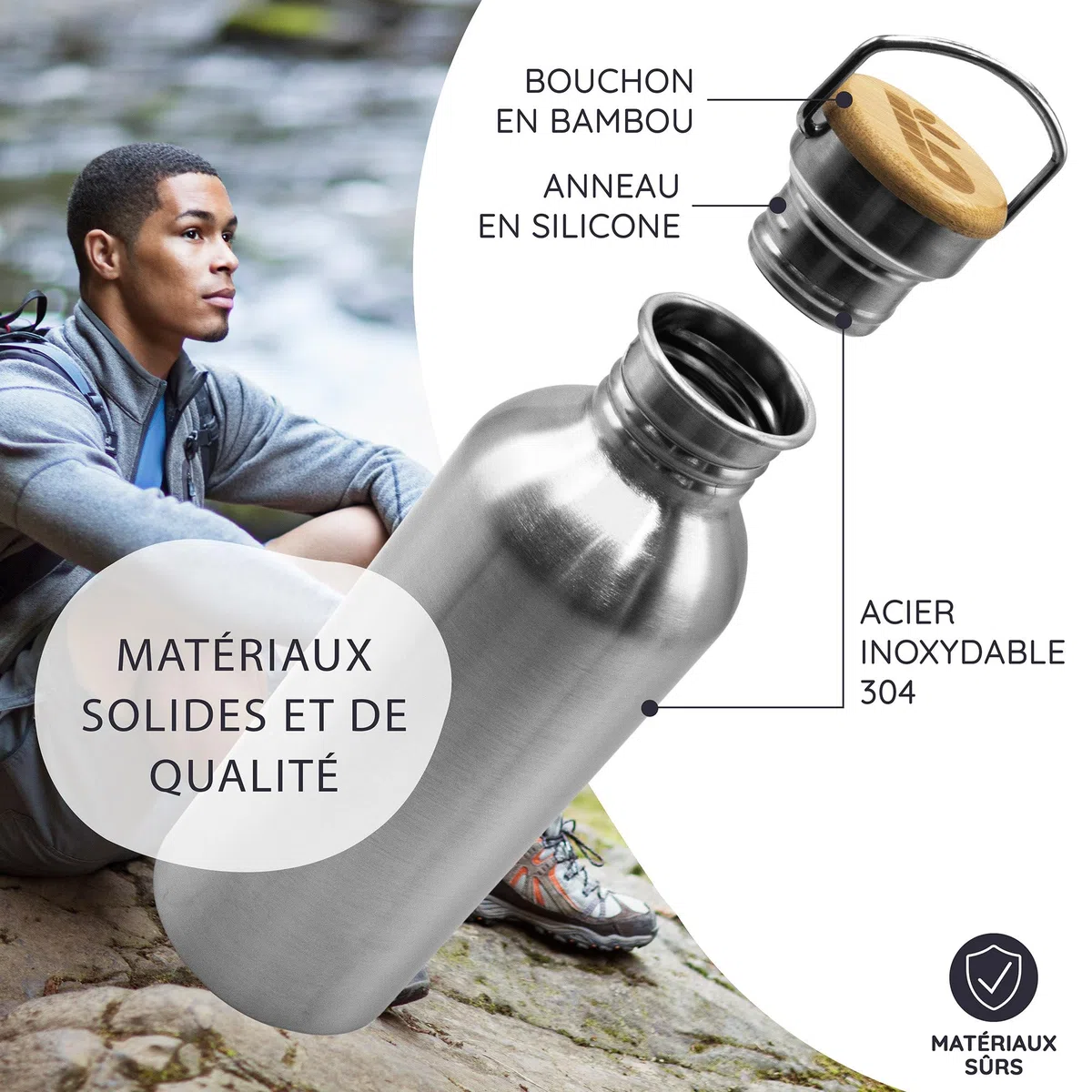 Gourde | Écologique | Inox | Sport | Sans BPA | Infusion Inox | Bambaw