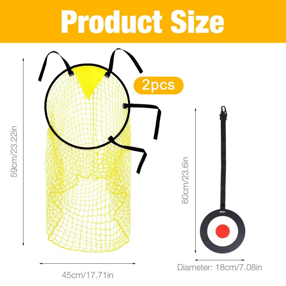 2 Pièces Filet de Cible de Football, 45 * 60cm Cible de Football Top Bins avec Sangles Réglables, Buts d'Entraînement pour Précision pour Adultes et Enfants pour Jardin, But de Football