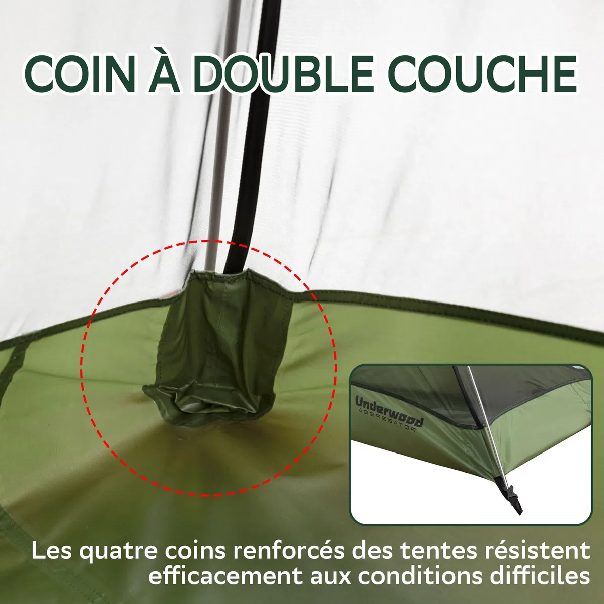 UnderwoodAggregator Tente de randonnée pour 1/2 personne,Tente légère et imperméable pour le camping, facile à installer, tente dôme compacte pour 1/2 personne, tente 3 saisons pour randonnée, camping