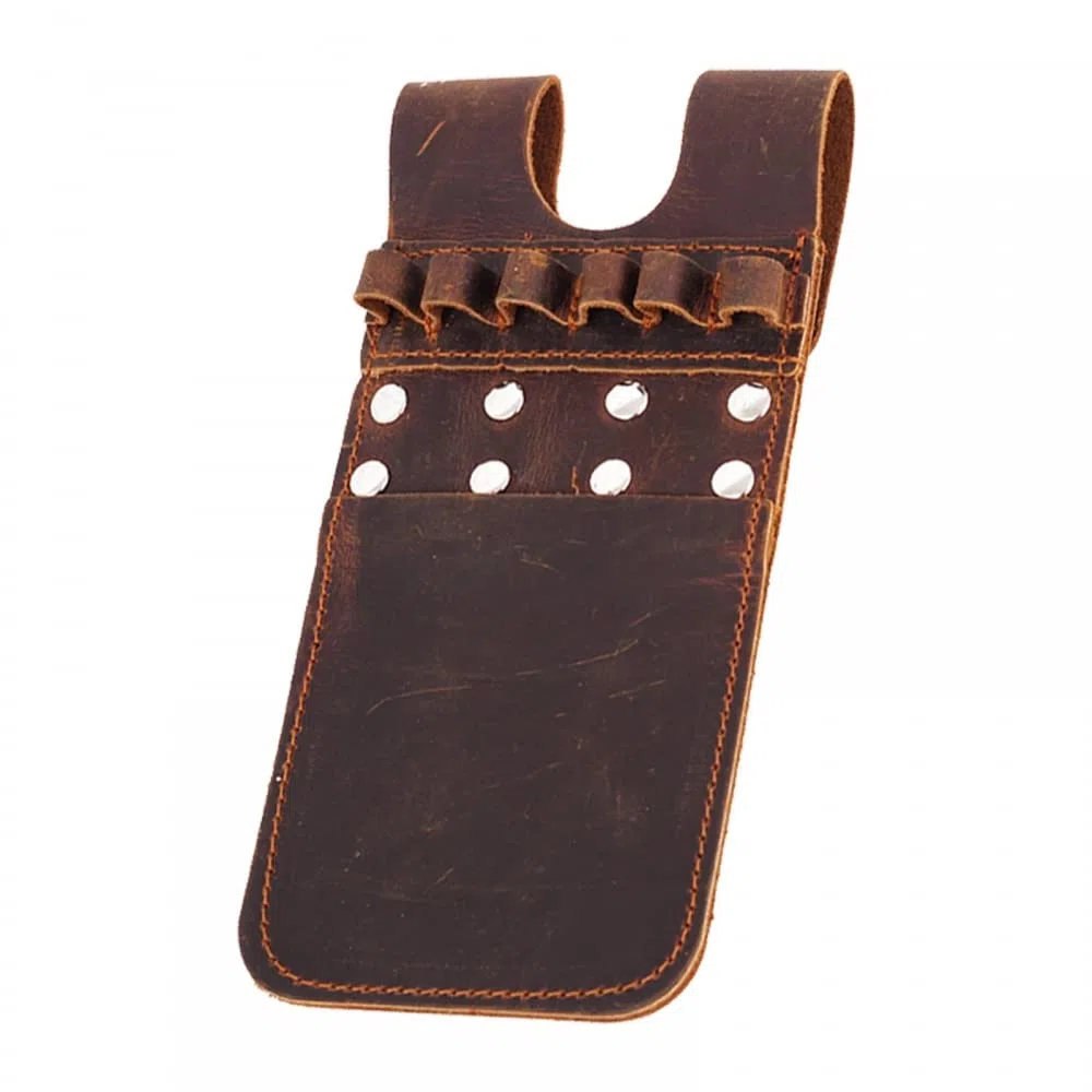 MiOYOOW Carquois de Flèche de Poche, Accessoire de Chasse de Carquois de Taille de Flèche en Cuir Portable pour Tenir 6 Flèches