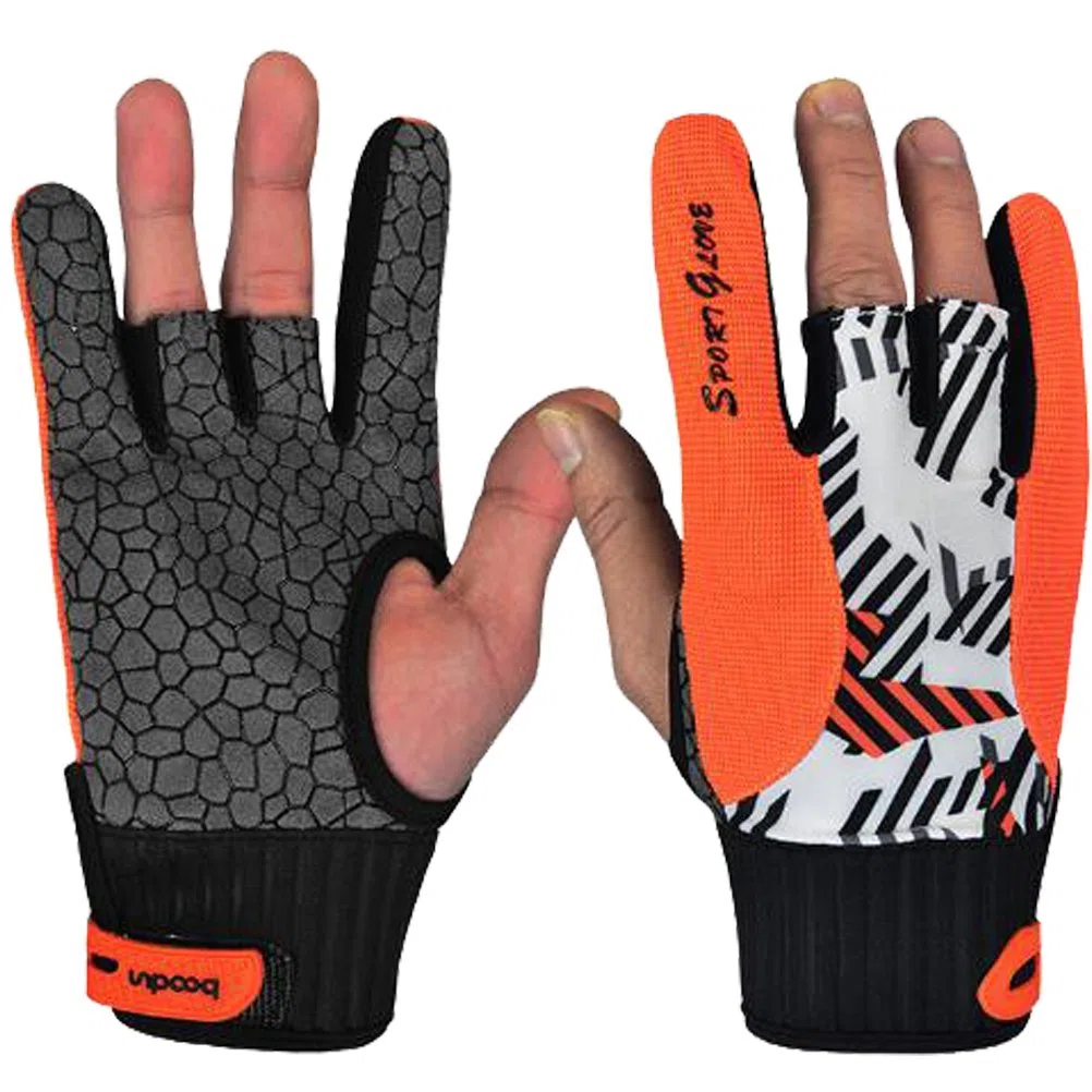 1 paire de gants professionnels de bowling antidérapants Accessoires confortables avec doigts exposés