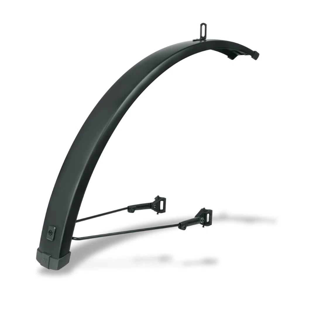 SKS GERMANY INFINITY GARDE BOUE AVANT UNIVERSEL 56 27,5" - 29" (Garde-boue de vélo, compatible avec la série de porte-bagages Infinity, aluminium/plastique), noir