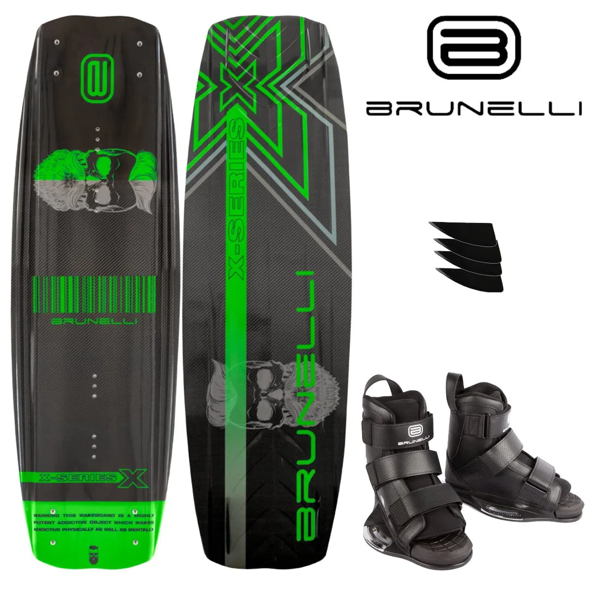 Brunelli Wakeboard Kit wakeboard en carbone 138 cm