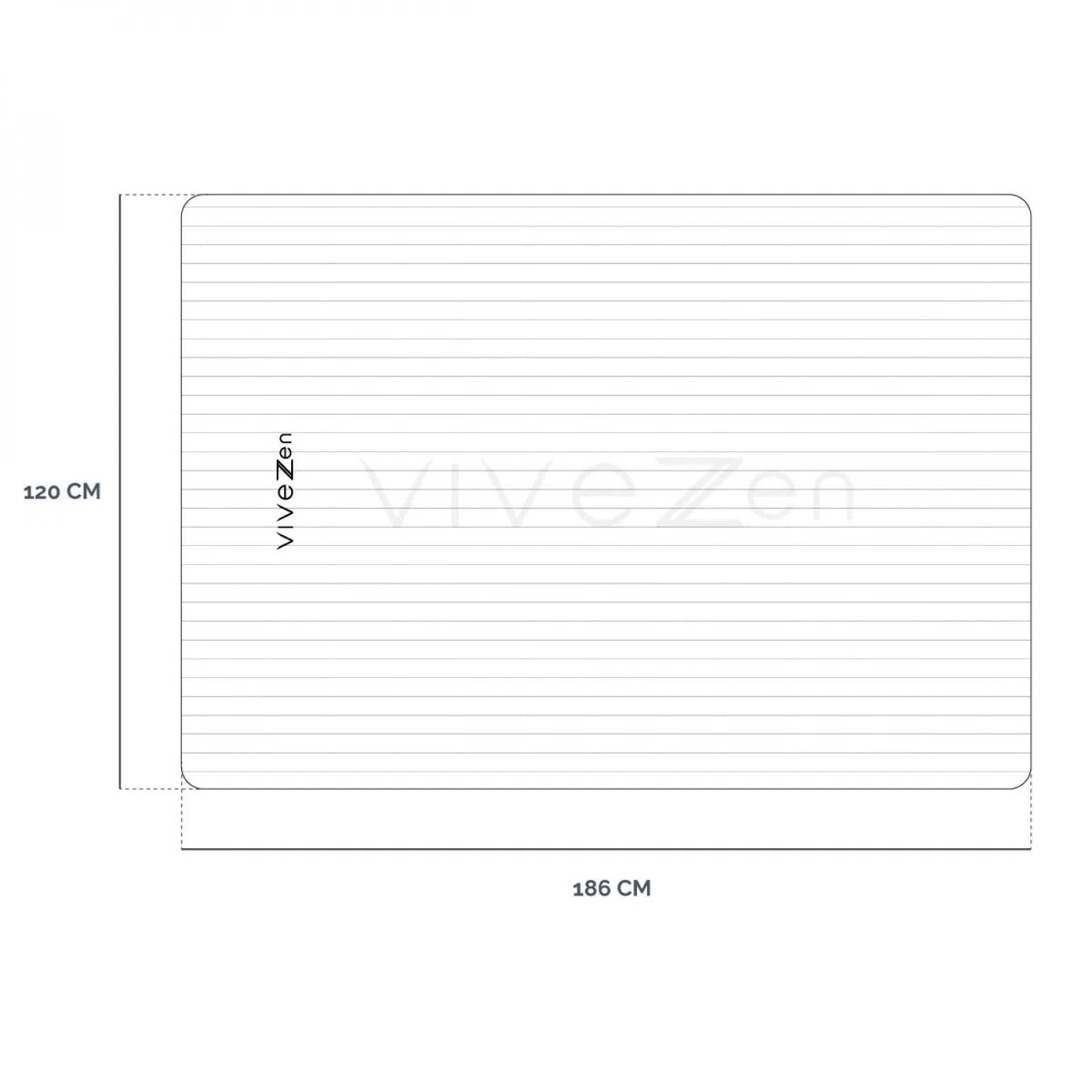 Vivezen - Tapis de yoga, de gym, d'exercices 186 x 120 x 1 cm + sangle de transport - Plusieurs coloris