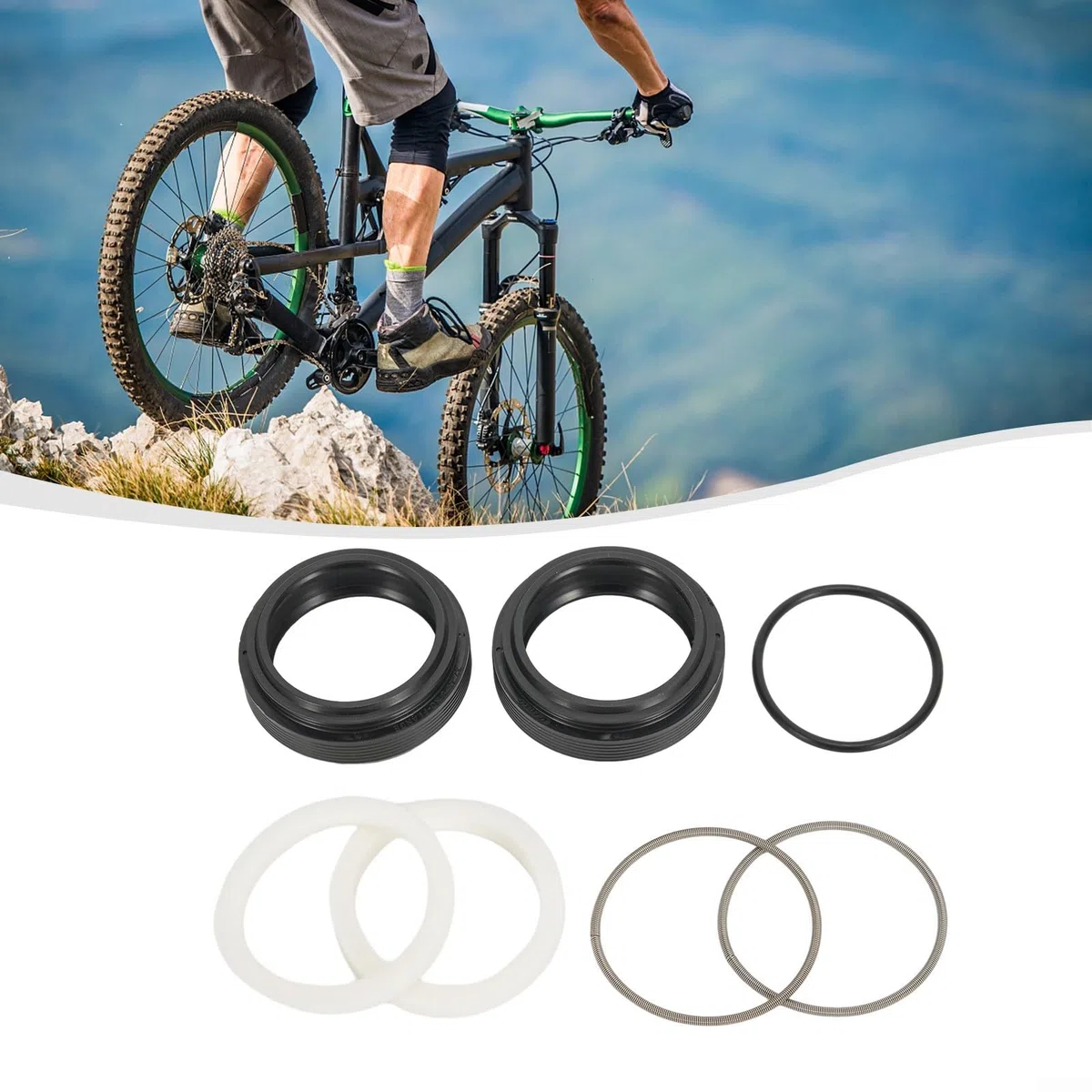 Kit de joint de fourche VTT 30-40 mm pour RockSHOX SR pour SUNTOUR FOX pour MANITOU Fourche Joint d'huile d'essuie-glace DH AM XC (30 x 42 mm)