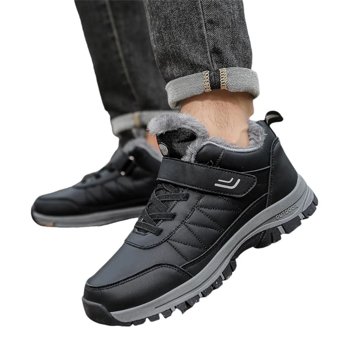Generisch Raquettes de neige pour femme - Imperméables - Antidérapantes - Avec doublure en polaire - Bottes de randonnée - Chaussures d'extérieur sportives - Chaudes et confortables - Bottines à