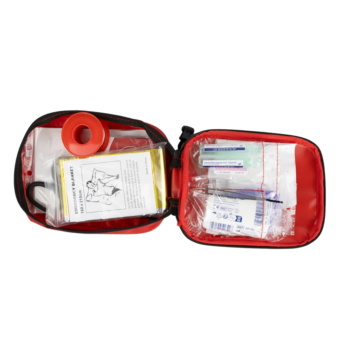 Trousse de Secours Rouge Tout Usage – Kit Complet de Premiers Soins Assemblé en France – Boîte d’Urgence Portable pour Maison, Voiture, Voyage, Sport et Travail (Grand Modèle)