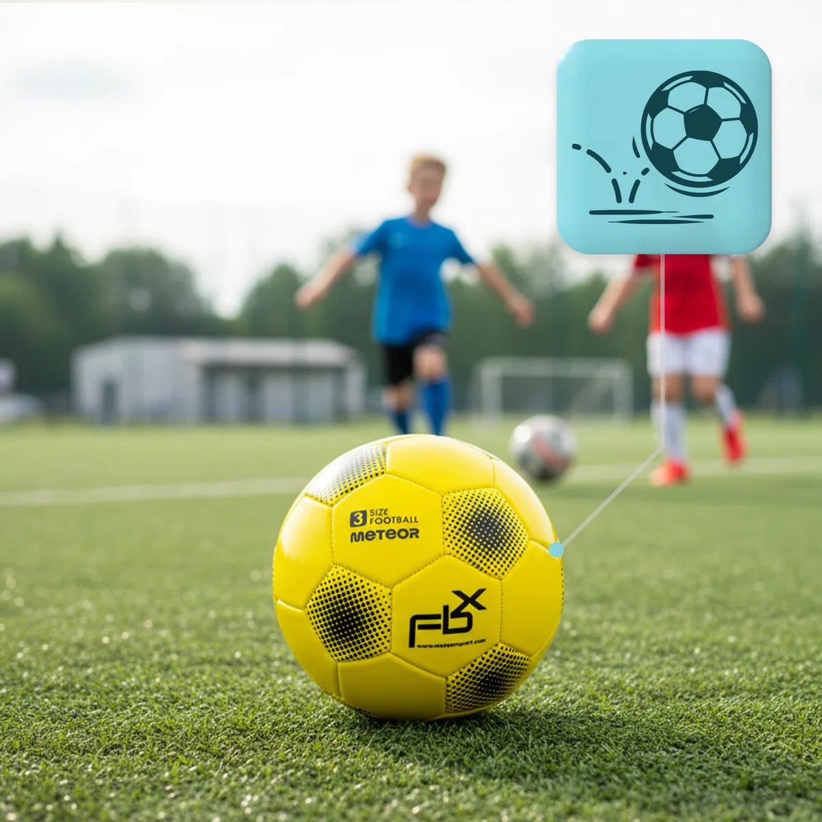 meteor Ballon de Football d’Entraînement FBX – Tailles 5/4 / 3/1 – Ballon de Foot Résistant pour Enfants, Adultes et Loisir Extérieur