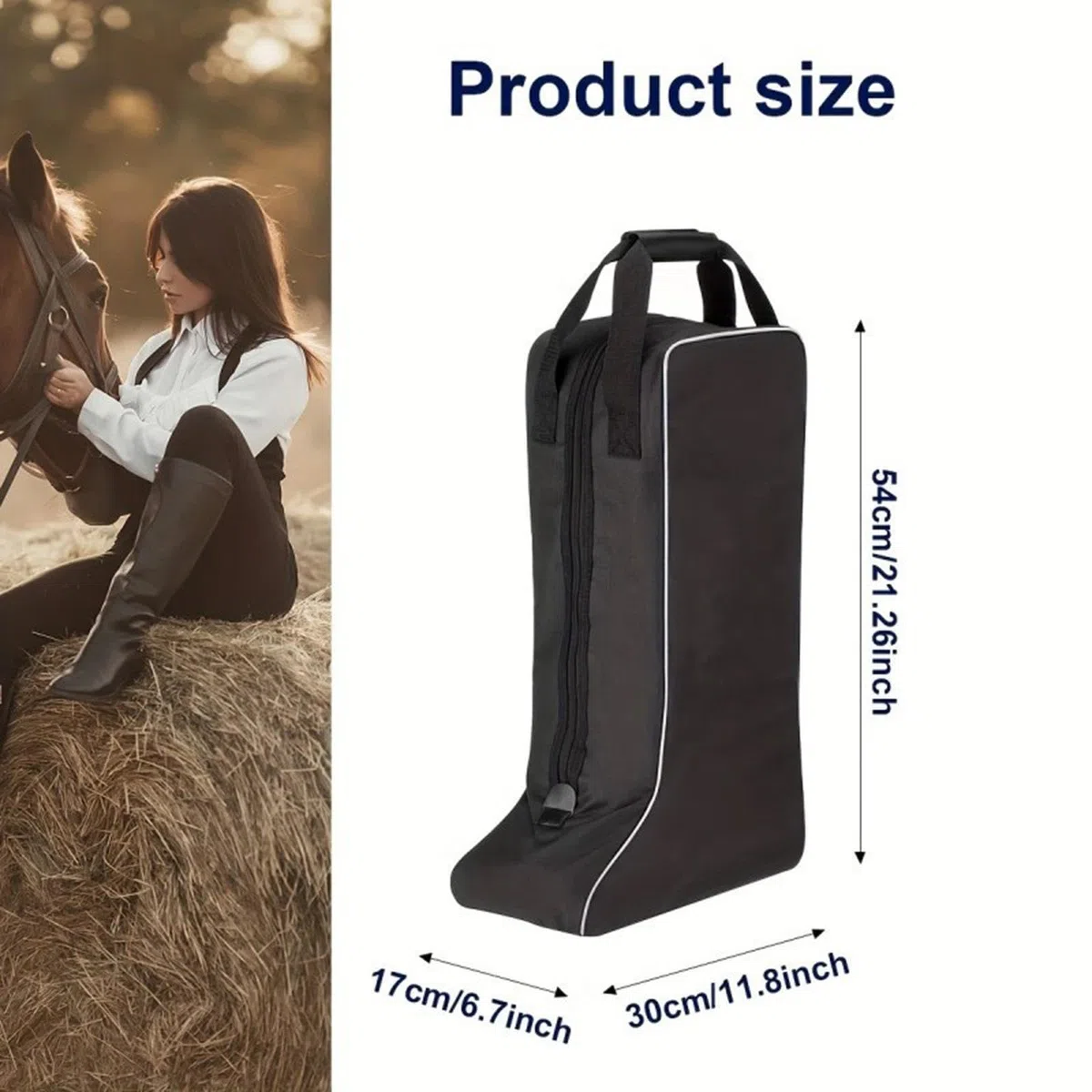 Sac à Dos pour équipement D'équitation, Sac de Transport pour Bottes Hautes, Protection Contre Les Chutes, Bottes de Chevalier, Sac de Rangement P
