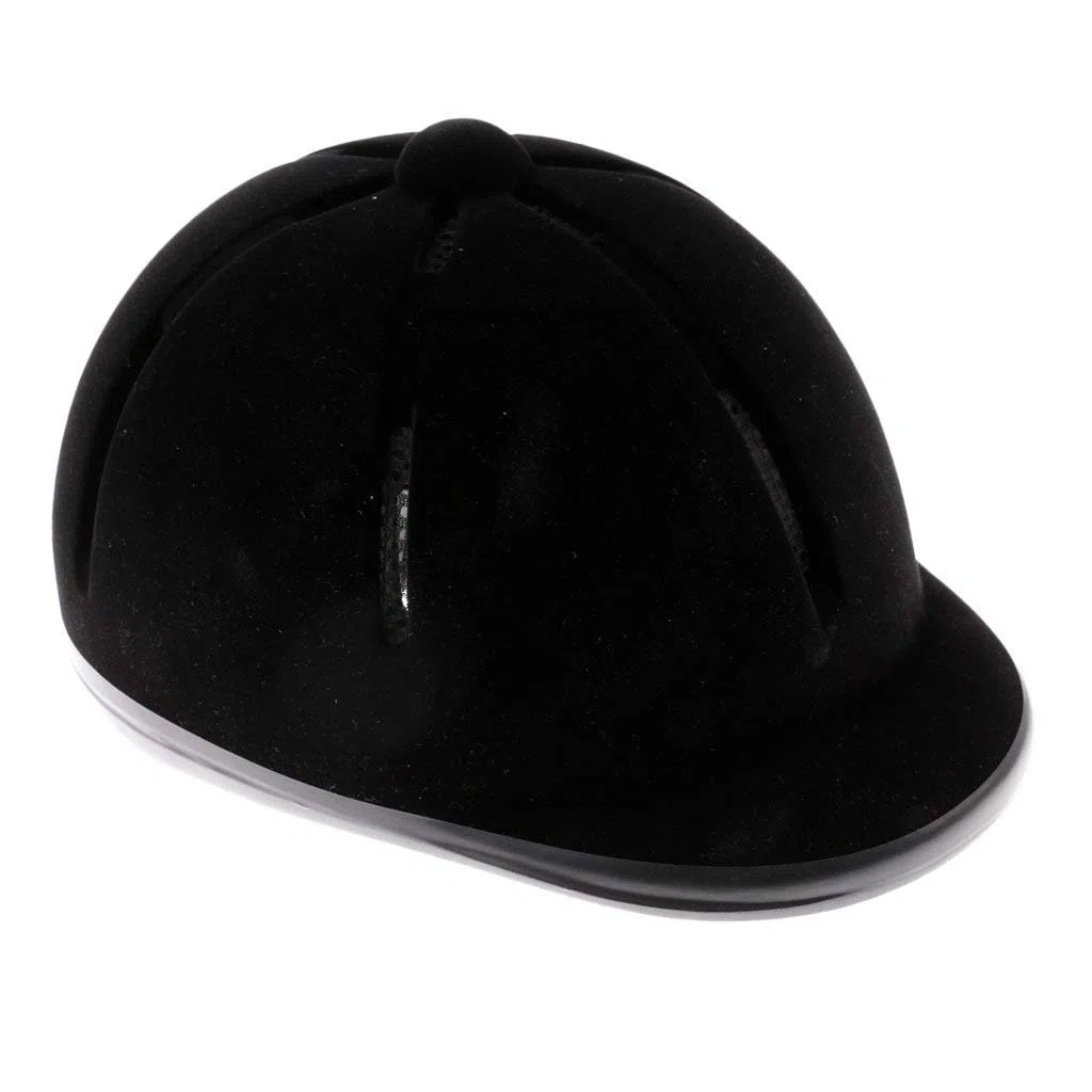 Enfants Casque d'équitation réglable en Velours Equestrian Riders Casque Noir