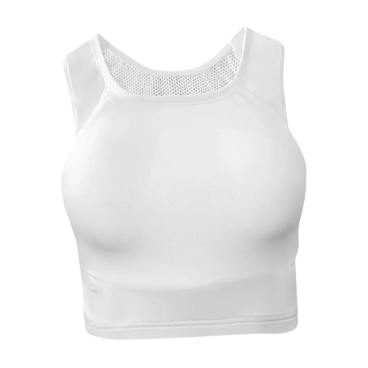 AMSLSIU thoracique de karaté pour femme, idéale pour la pratique du MMA et du taekwondo à domicile (taille L), Blanc, M
