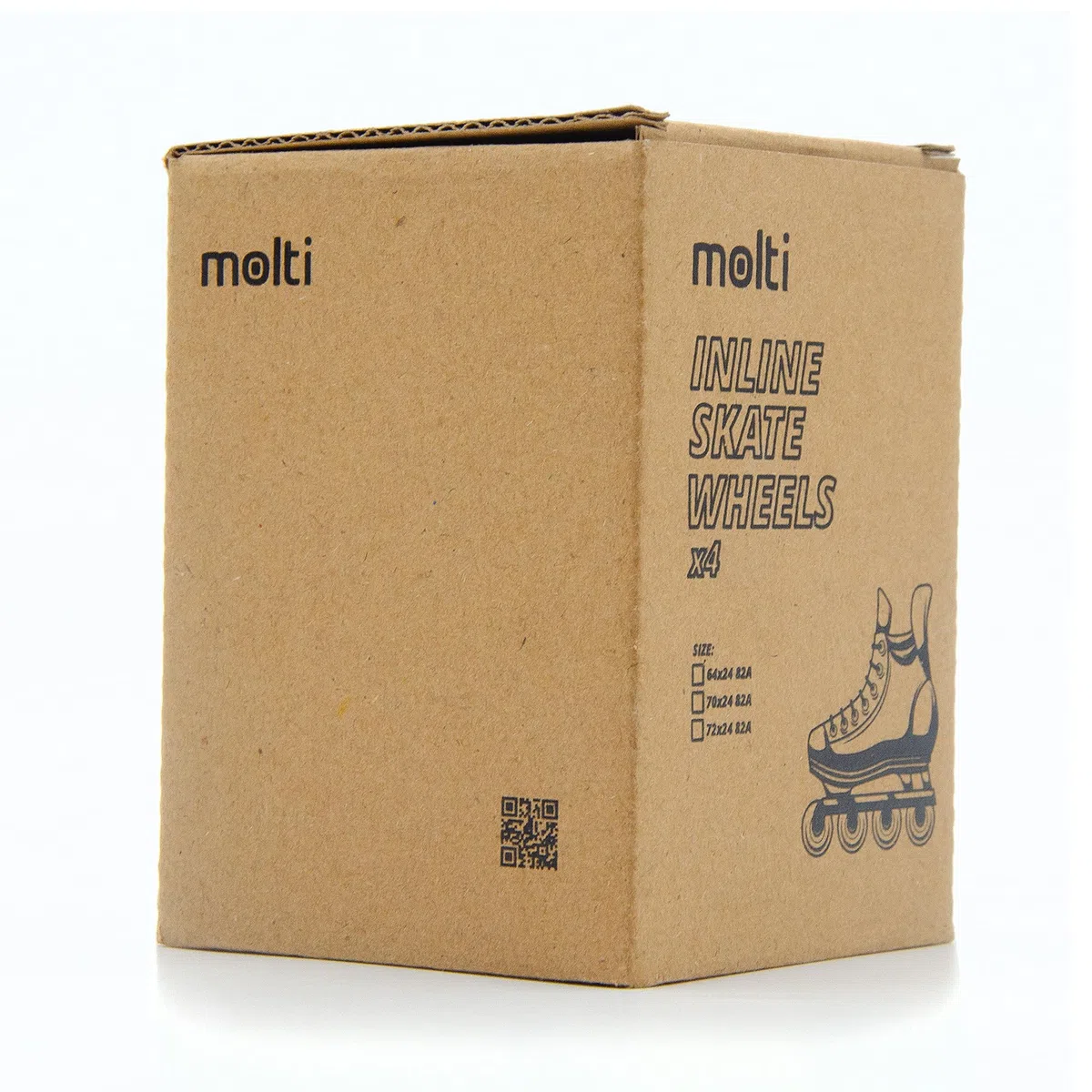 Molti MOLTI Lot de 4 roues avec roulement à billes ABEC9 pour patins à roulettes pour intérieur/extérieur KL00 en polyuréthane blanc (blanc, 70 mm)