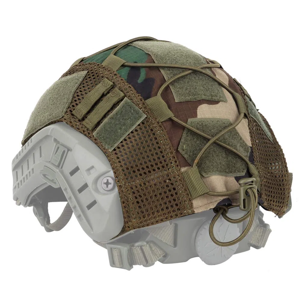 ATAIRSOFT Tactique Couvre-Casque de Chasse Militaire Paintball en Tissu de Nylon d'Airsoft Paintball pour Les Casques Rapides de BJ/PJ/MH (WL)