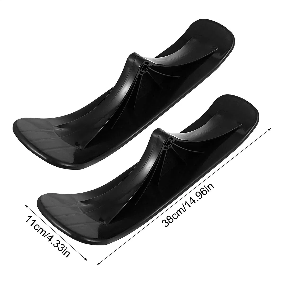 2X Scooter de Ski de Luge à Neige, Accessoires de Luge à Neige pour Vélo et Patin de Ski d'hiver pour, Kit de Conversion de Scooter de Sable Pliable pour Planche à roulettes Pièces de Rechange