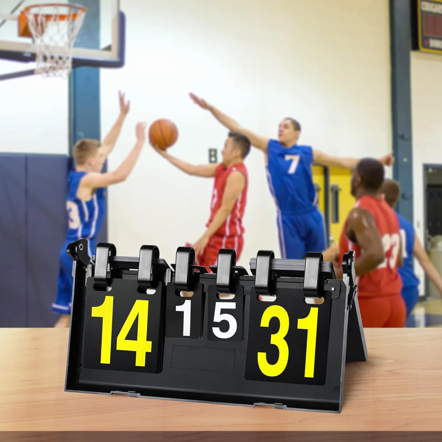 Tableau d'affichage Portable Flip Tableau de Scores Sport Tableau de Score Manuel Tableau d'affichage Portable pour Basket-Ball Badminton