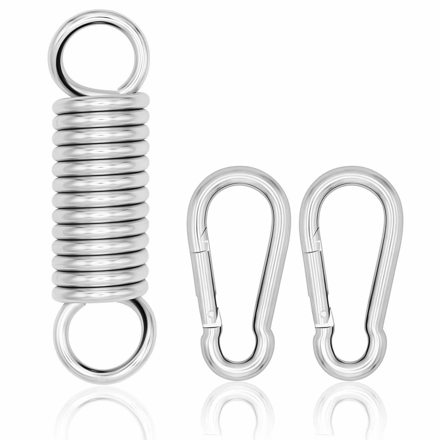Anti Shock Ressort de sac de frappe avec 2 mousquetons I Qualité Made in EU I Sac de frappe parfait Accessoires pour la suspension du sac de frappe et du sac de sable I 130 kg