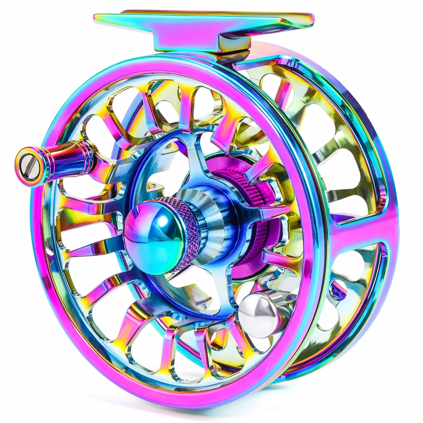 Sougayilang Moulinet de pêche à la mouche ultraléger et anti-oxydation, corps et bobine en alliage d'aluminium usiné CNC, taille 5/6, 7/8-C5/6