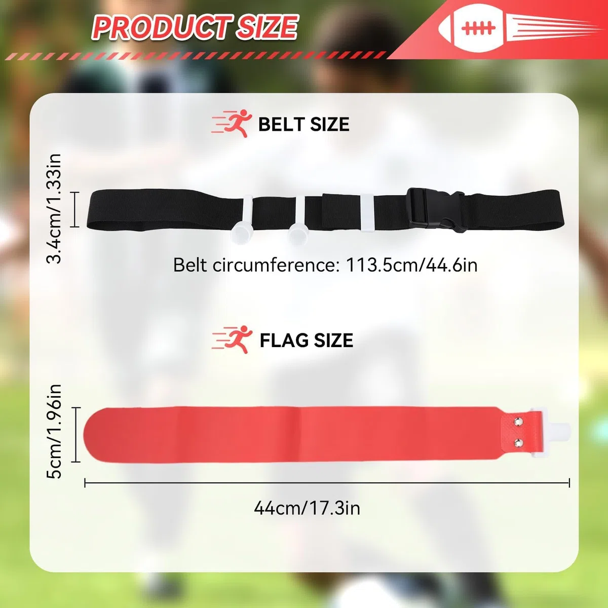 HERCHR 10Pcs Drapeau De Taille, Kit de Jeux de Football Avec Drapeau Réglable 5Pcs Ceintures de Football Drapeau de Taille de Jeu Sport de Course pour Formation des Jeunes et Adultes