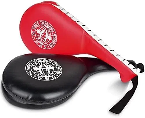 Lot de 2 coussinets de taekwondo durables pour arts martiaux, karaté, kickboxing, entraînement MMA pour enfants, jeunes et adultes