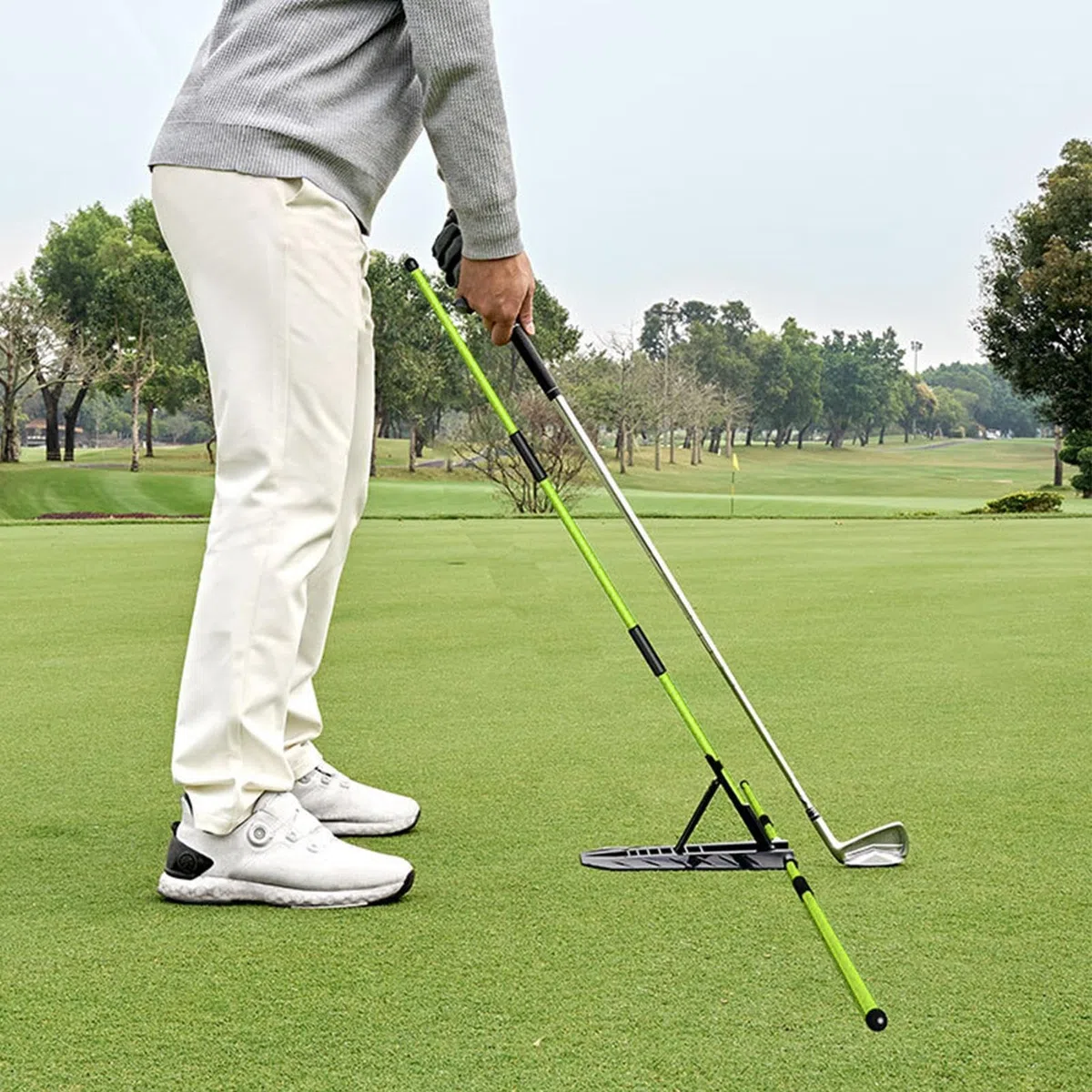 Bâtons D'alignement – ​​Aides À L'entraînement De Golf Multifonctions Portables | Bâtons D'alignement De Golf pour Entraîneur d'avion De Balançoire - 1,05 X 1,05 M / 3,44 X 3,44 Pieds, Arbre en Fibre
