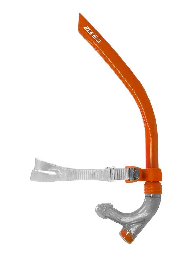 ZONE3 Tuba de Natation orienté vers l'avant, Orange/Gris, Taille Unique