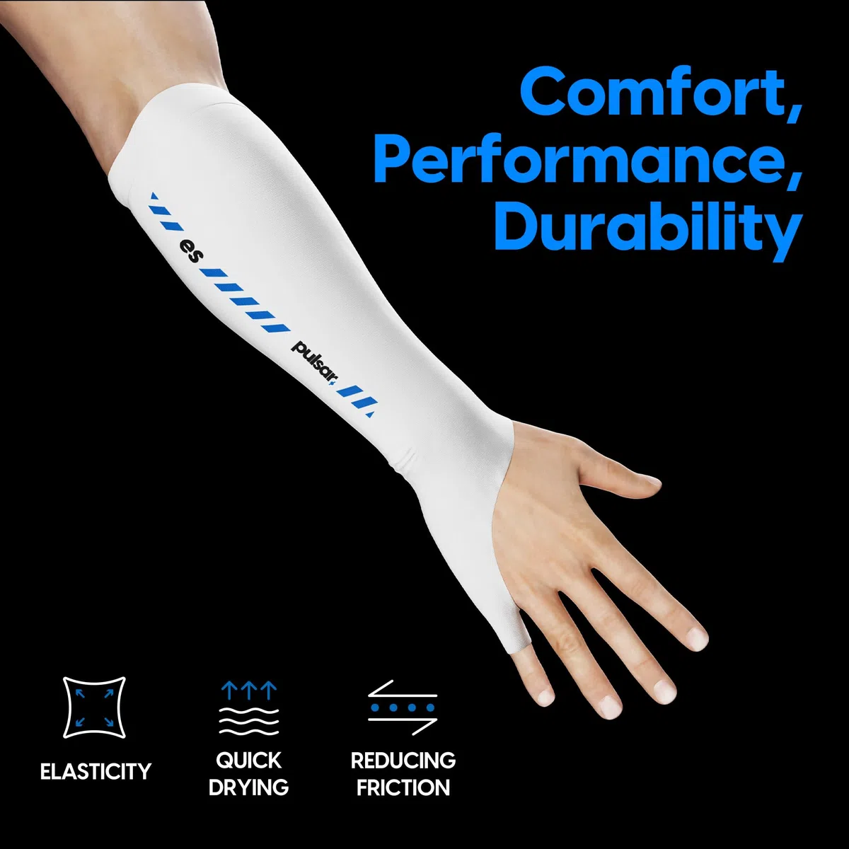 Pulsar eS Manchon de compression pour jeux électroniques, blanc, X-Large