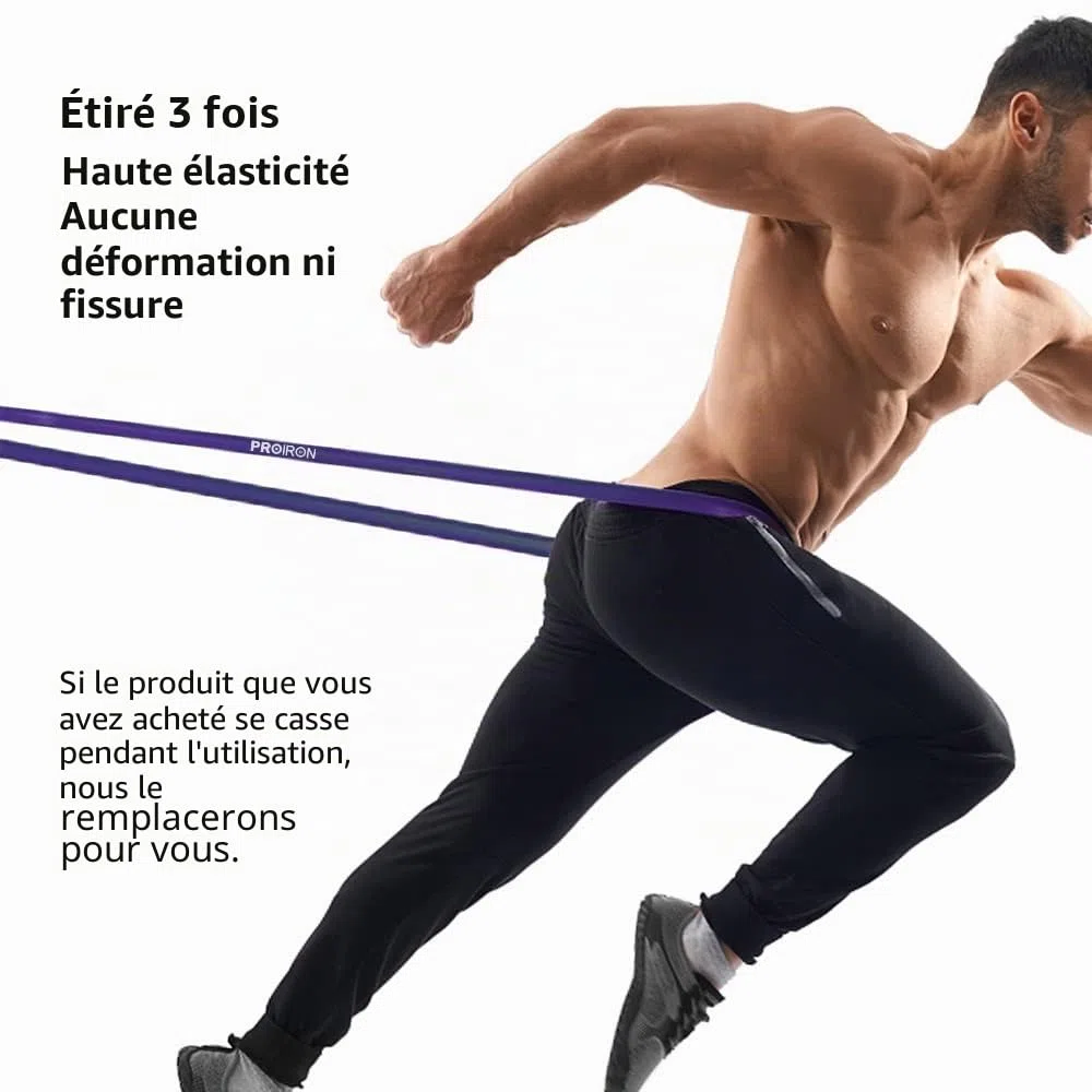 PROIRON Bandes Élastique de Résistance - Bande Elastique Fitness pour tractions, Crossfit, Dips,Traction Assistée, Pilates，Aide aux pullups ou au soulevé de Poid